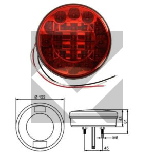 FANALE LED D.122 12/24V POST.