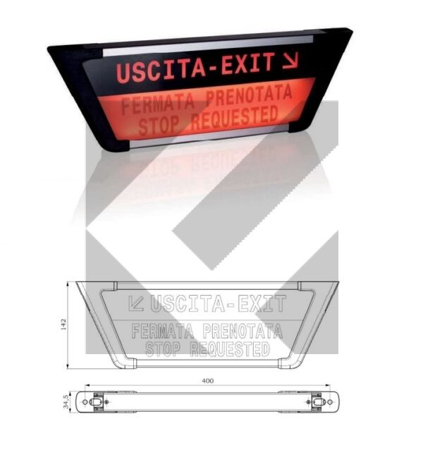 CARTELLO LED FERMATA/EXIT 24V