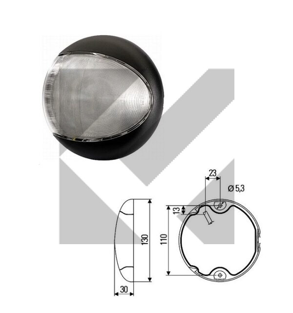 FANALE POST.LED 12/24V RETRONEBBIA