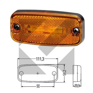 SIDE MARKER LED 24V  C/CAVO 500MM