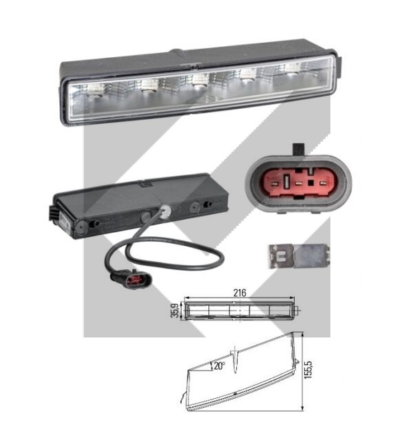 LUCE POSIZIONE+DRL SX LED 24V