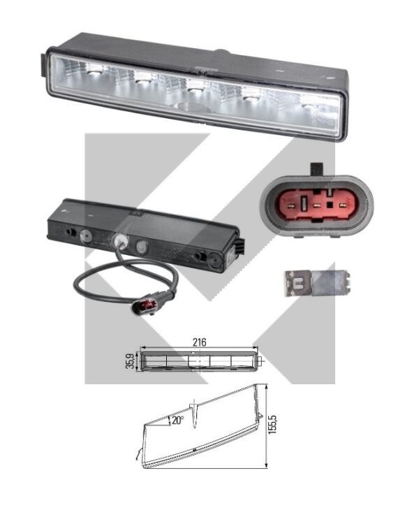 LUCE POSIZIONE+DRL SX LED 24V