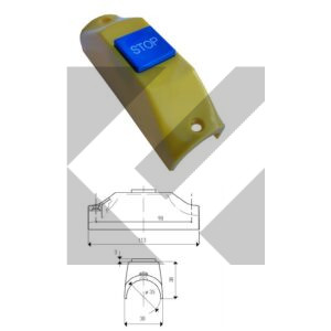 PULSANTE BASE GIALLO/PULS.BLU D.35