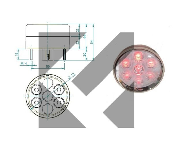 FANALE POST.POSIZIONE LED 12V MOD.414