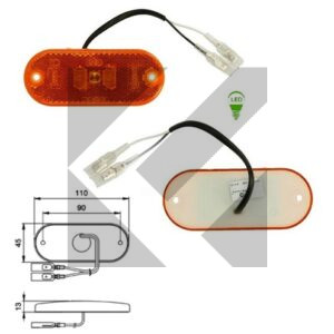 SIDE MARKER LED 12V 110X45MM