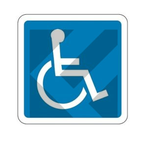 ADESIVO AZZ.DISABILE 125X125 MM