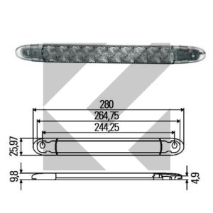 TERZA LUCE STOP LUCE ROSSA LED 12V