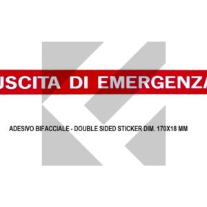 ADESIVO USCITA EMERG.BIFACCIALE