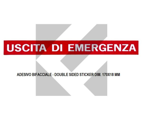 ADESIVO USCITA EMERG.BIFACCIALE