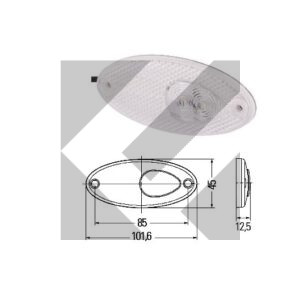LUCE INGOMBRO ANT. LED 12V CAVO= MM 5000