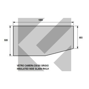 VETRO LAT.CAM.GRIGIO BOVA ULT. DX/SX 1885X928