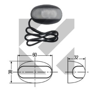 LUCE INGOMBRO POST.LED 12/24V