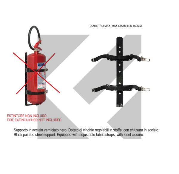 SUPPORTO ESTINTORE 6KG C/CINGHIE