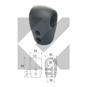 SUPPORTO T PVC D.35