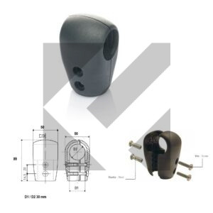 MORSETTO T PVC NERO D.30