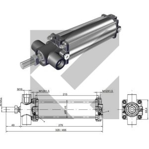 CILINDRO PORTA D60 C.140MM