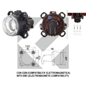 PROIETTORE ANABB.DX/SX 24V H1 C/CEM