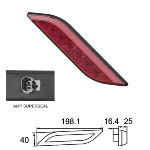 FANALE RETRONEBBIA SX LED 12/24V