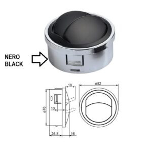 DIFFUSORE ARIA D.82 NERO