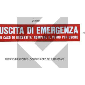 ADESIVO USCITA EM/ROMPERE VETRO BIFACC.