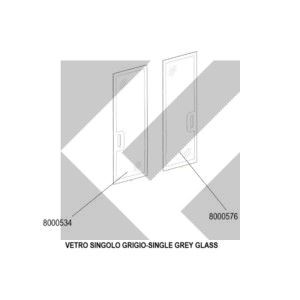 CRISTALLO  PORTA GRIGIO 1860X610MM