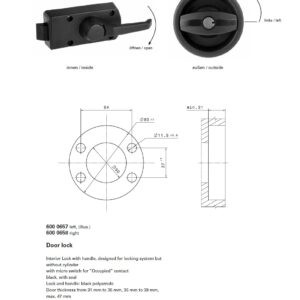 SERRATURA C/MANIGLIA SX S/CHIAVE
