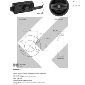 SERRATURA C/MANIGLIA DX S/CHIAVE