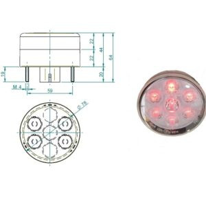 FANALE POST.STOP/POS.LED 12V MOD.414