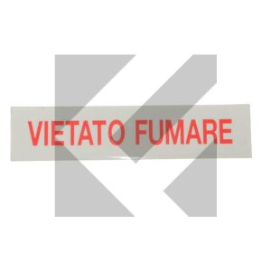 ADESIVO VIETATO FUMARE 200X45MM GRIGIO/ROSSO
